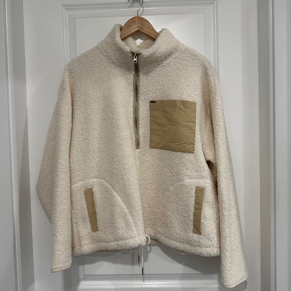 Buffalo David Bitton | Women’s White Cream Sherpa Half Zip Sweater NWOT - Picture 9 of 9